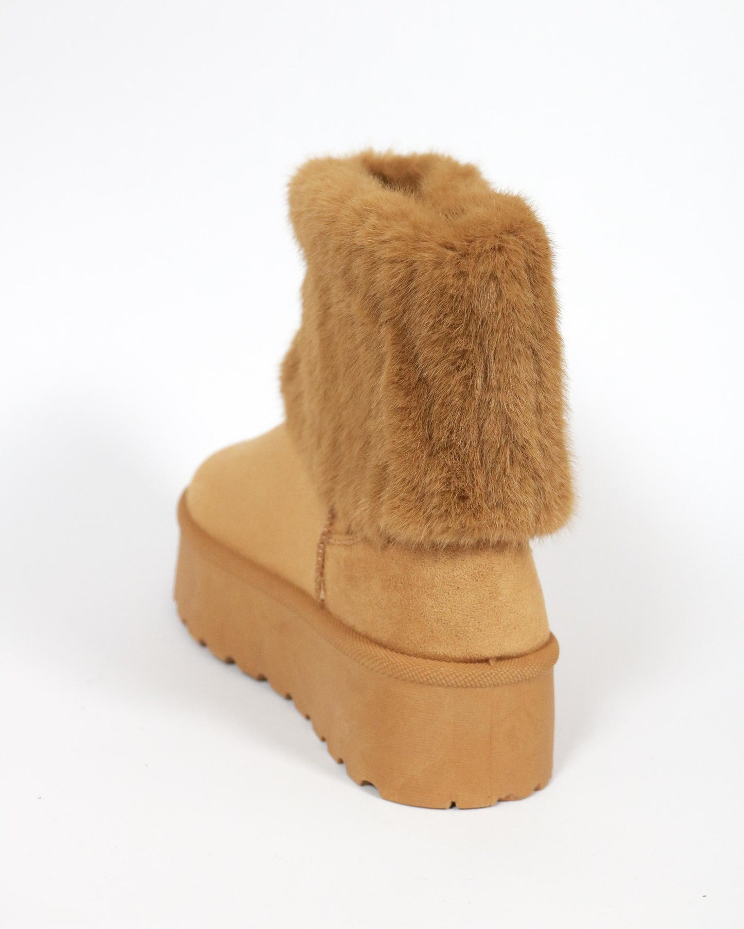 STIVALETTO MAMMUT RISVOLTATO CAMEL 