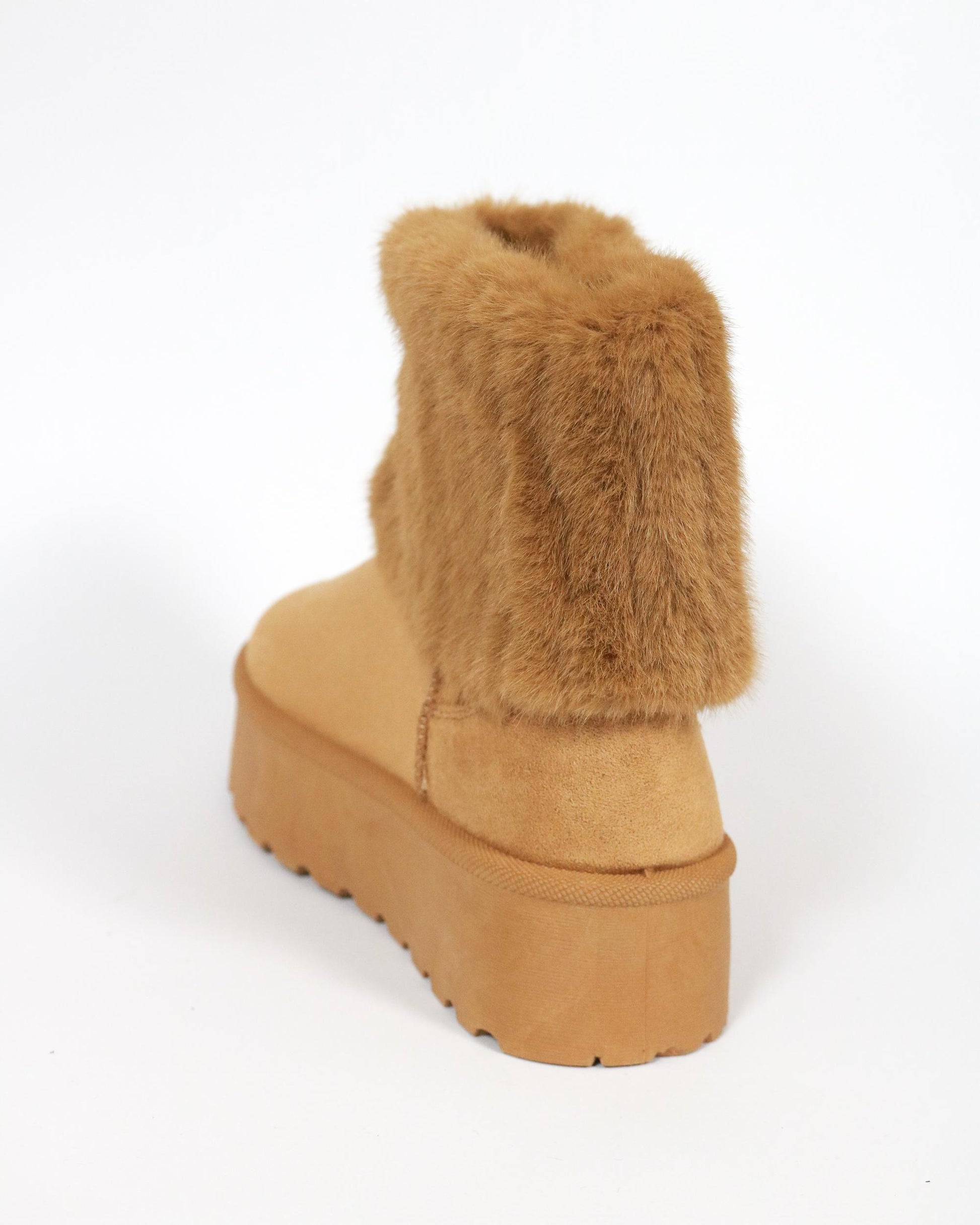 STIVALETTO MAMMUT RISVOLTATO CAMEL 