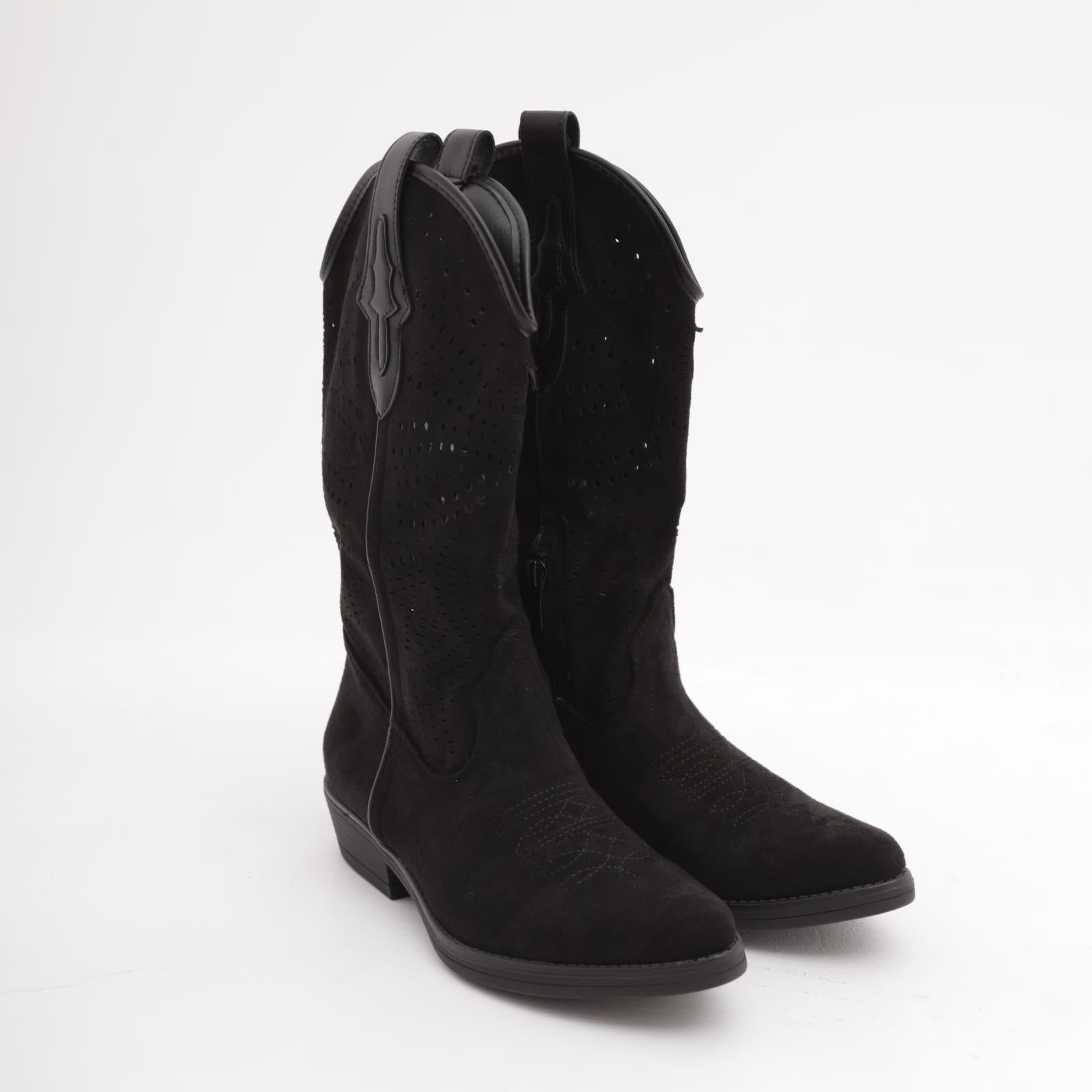 TEXANO TRAFORATO FLAT NERO 