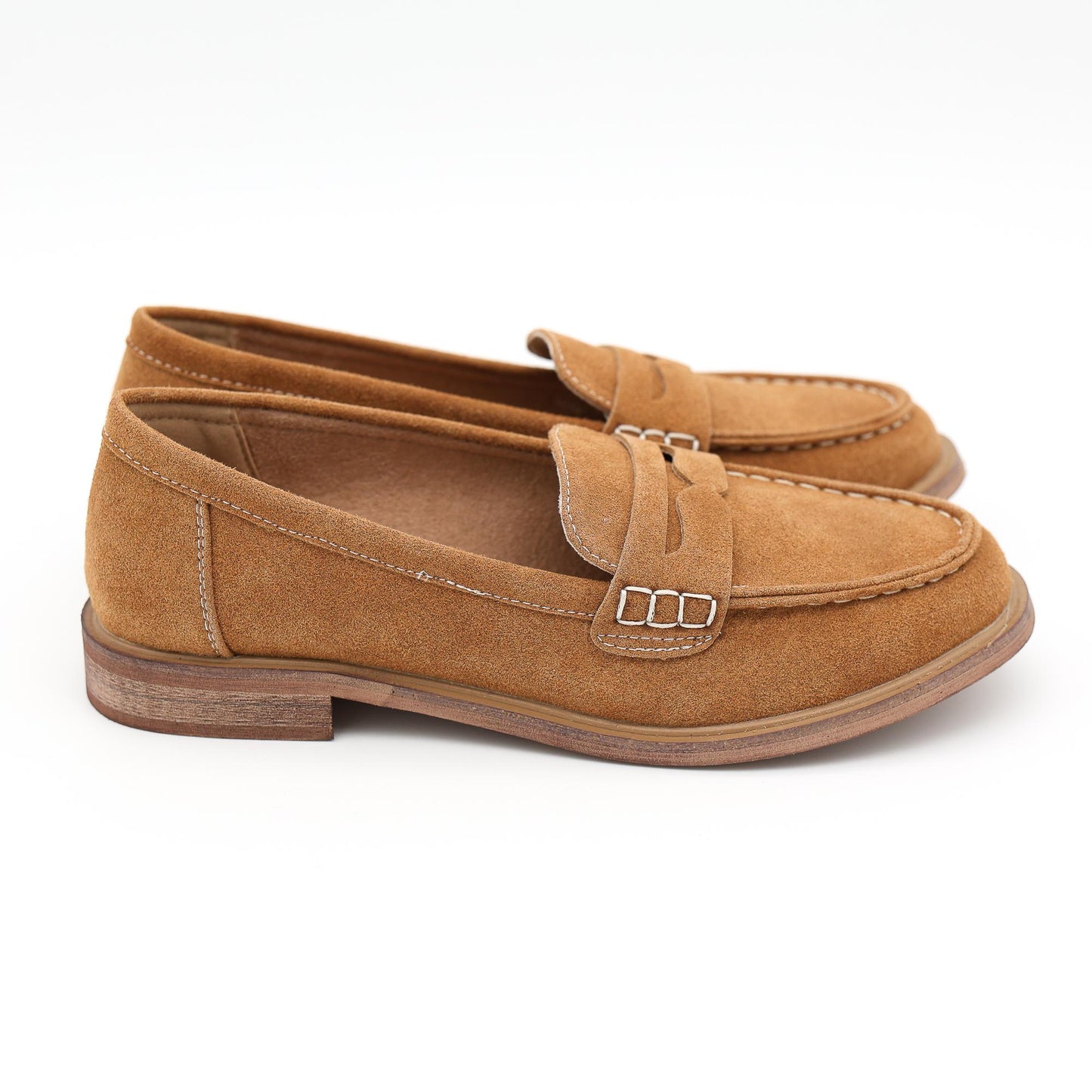 MOCASSINO CAMOSCIO PELLE CAMEL 