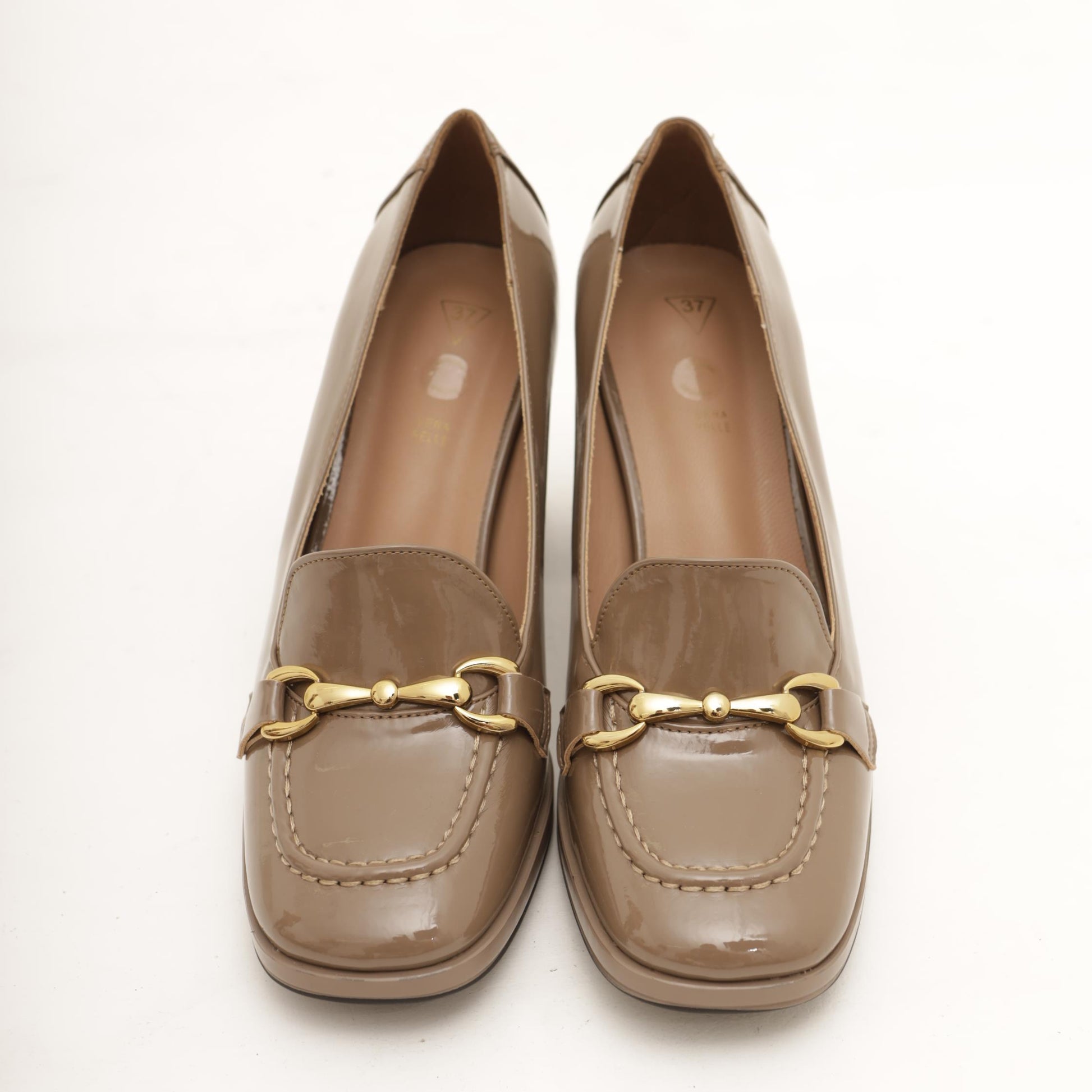 MOCASSINO MORSETTO TACCO TAUPE 