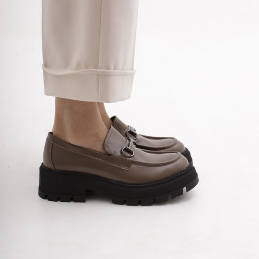 MOCASSINO MORSETTO TAUPE 