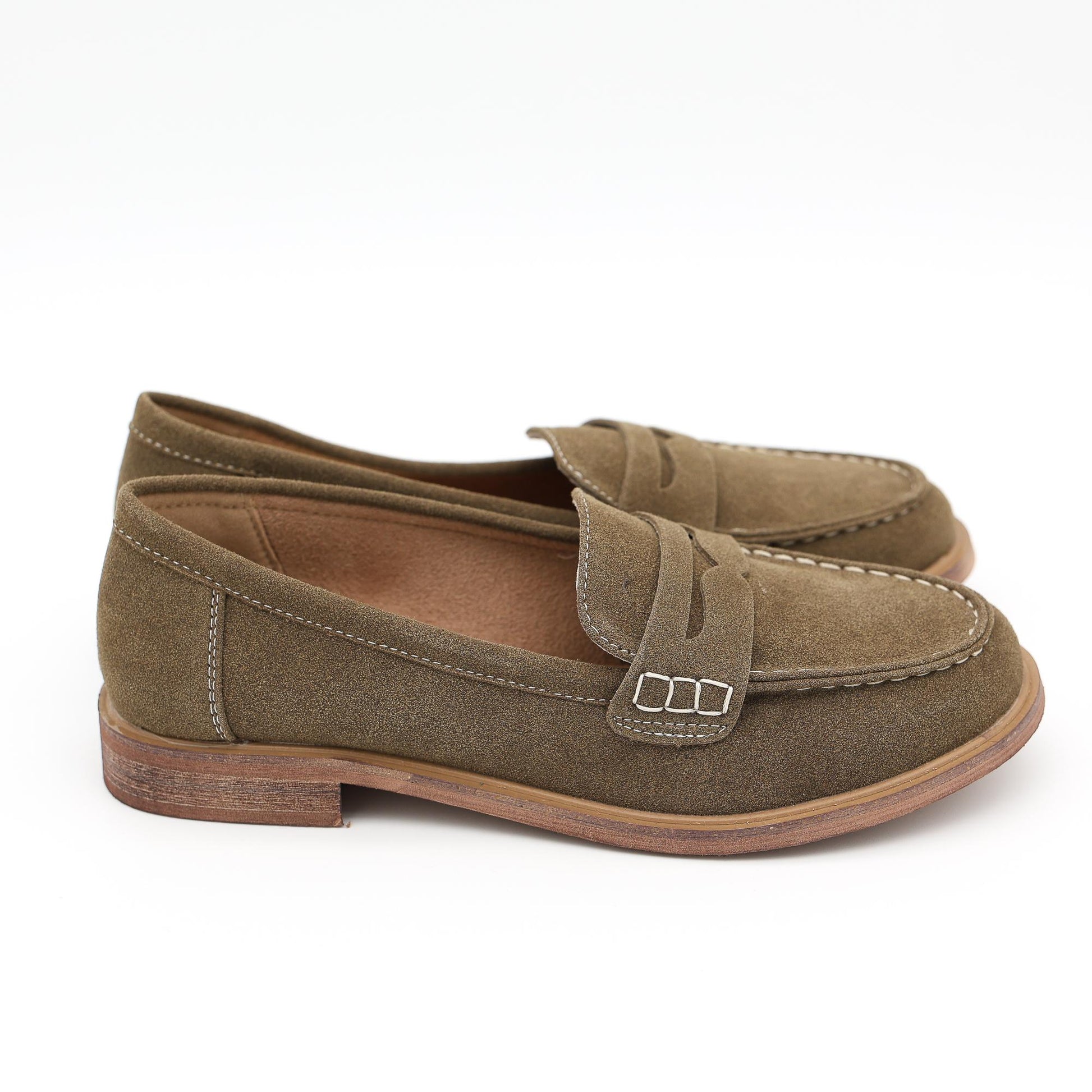MOCASSINO CAMOSCIO PELLE VERDE 