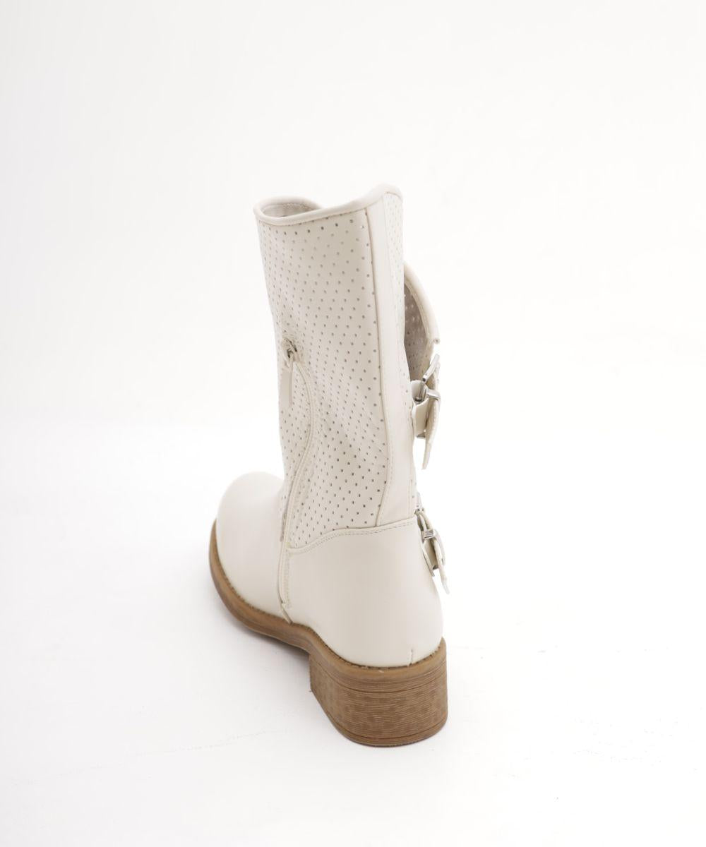 STIVALETTO FIBBIE BEIGE 