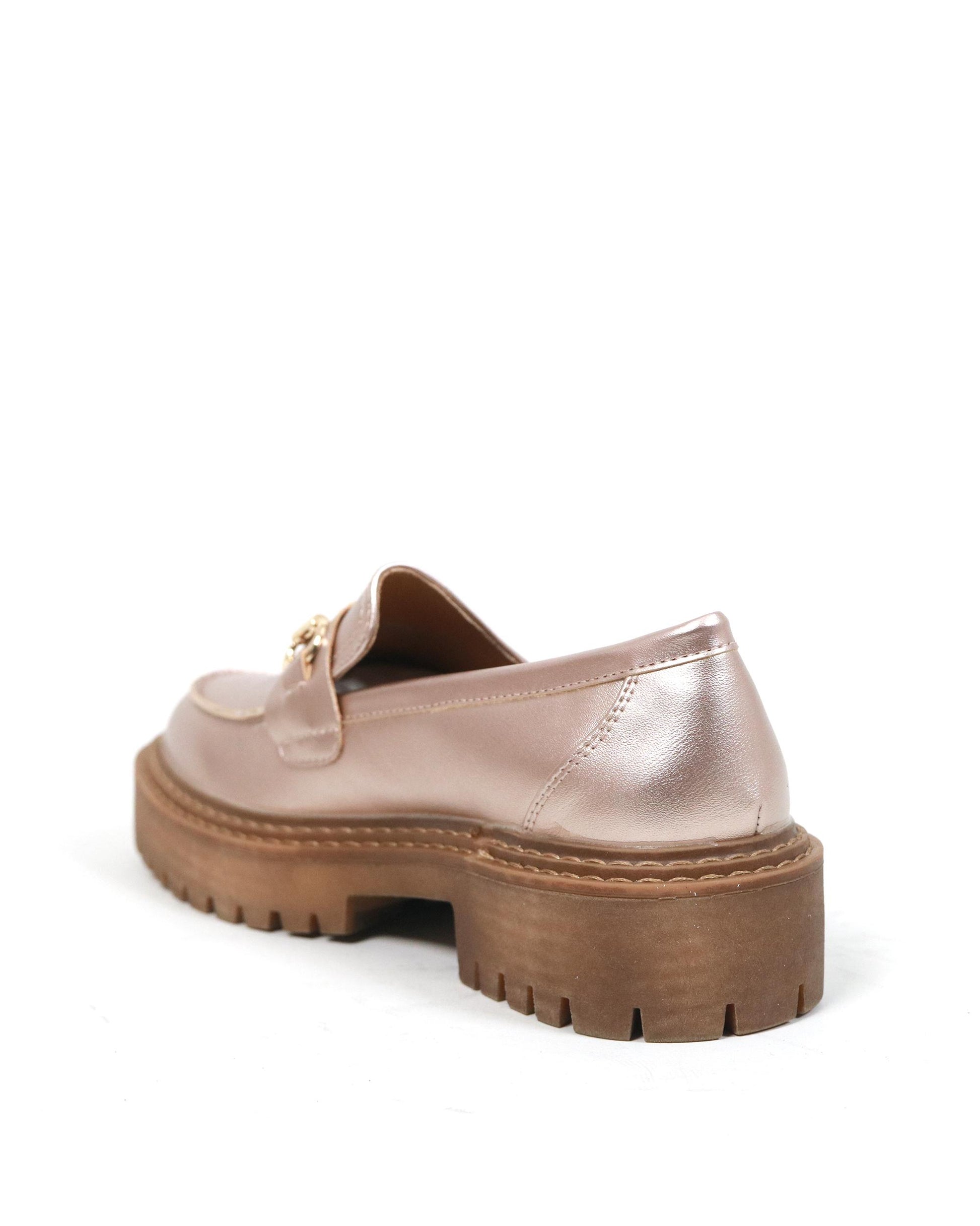 MOCASSINO DOPPIA CUCITURA ORO ROSA 