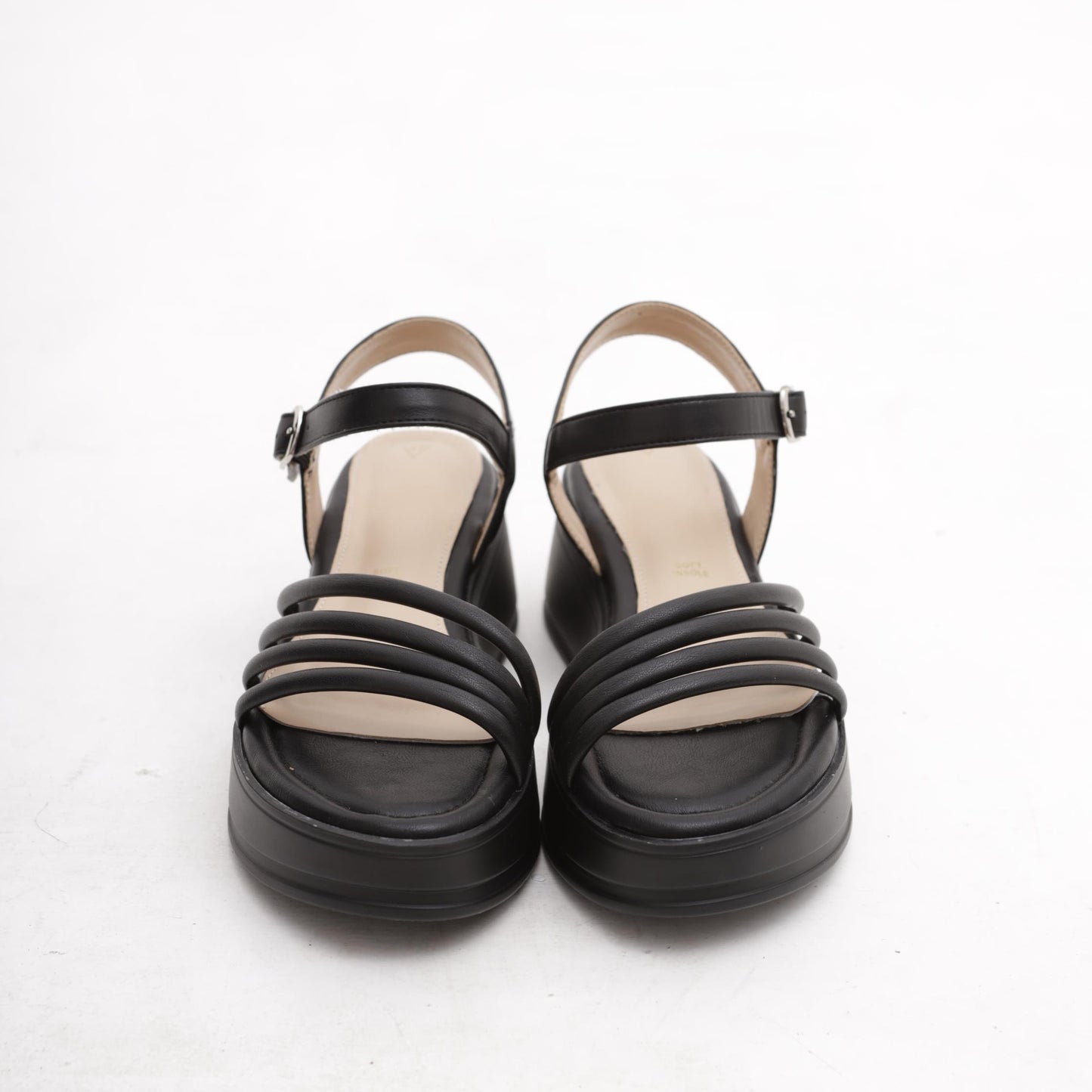 SANDALO ZEPPA FASCETTE NERO 