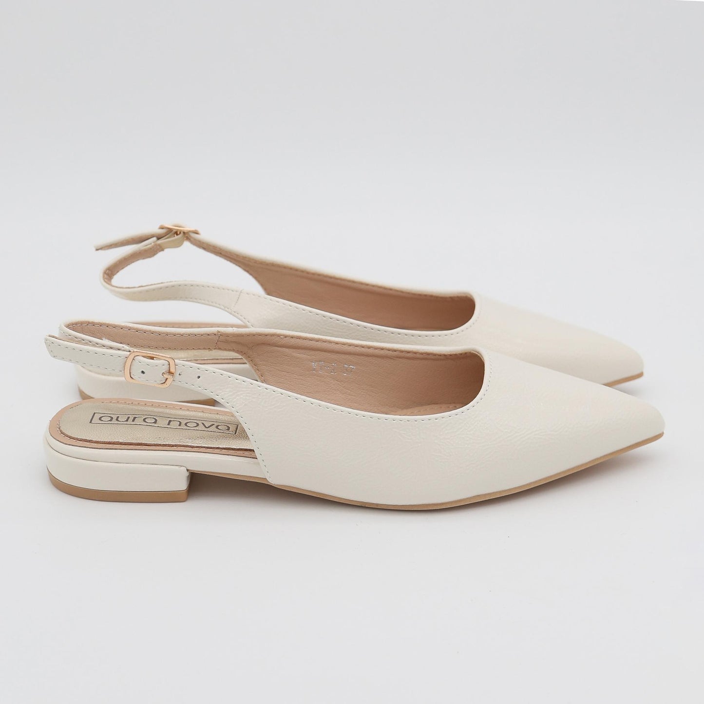 SLINGBACK FLAT BEIGE 