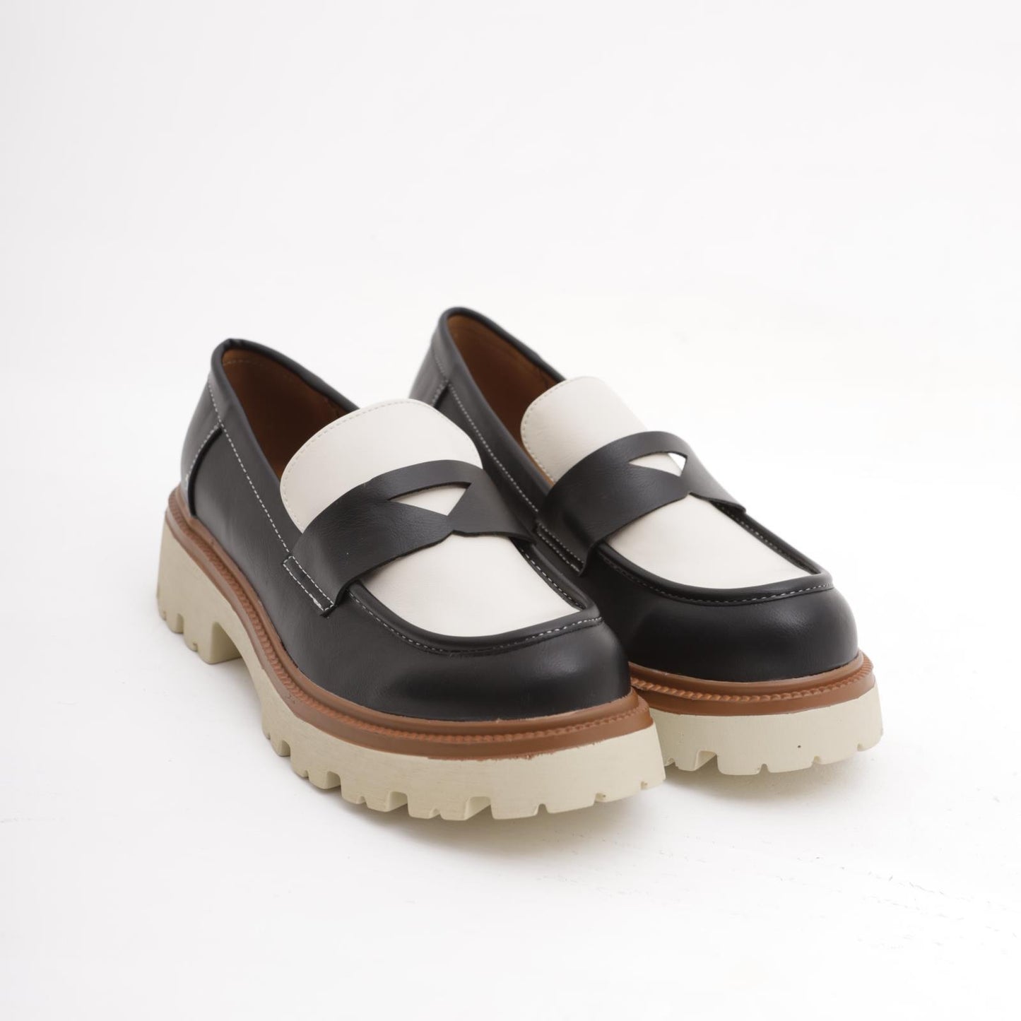 MOCASSINO BICOLORE NERO 