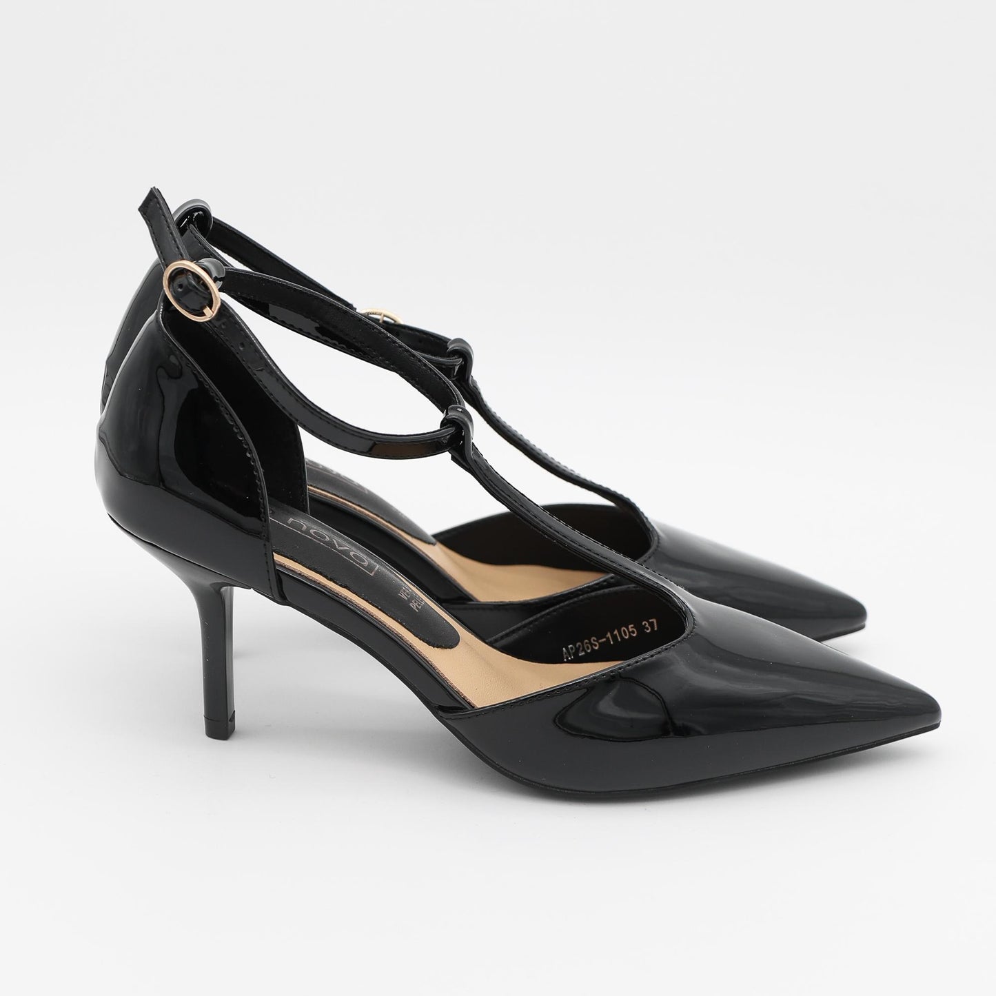T-BAR CON TACCO NERO 