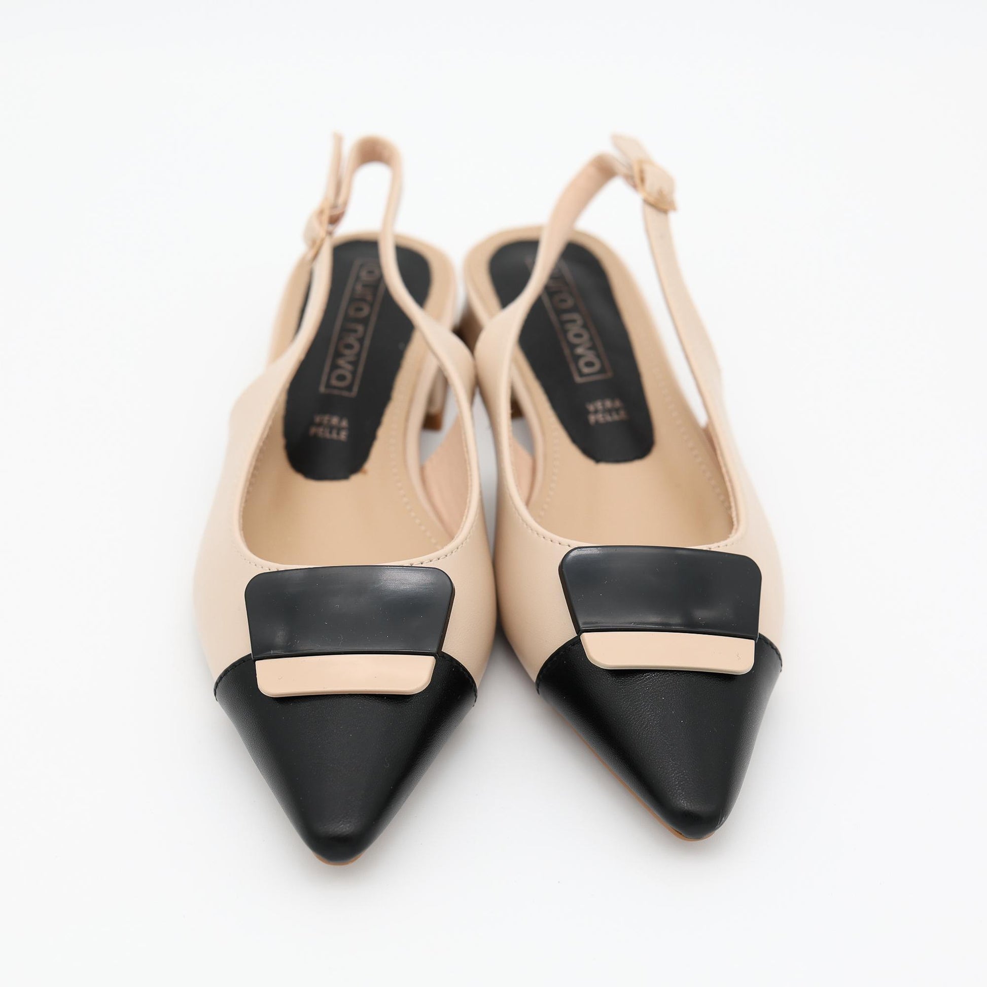 SLINGBACK BICOLORE KHAKI 