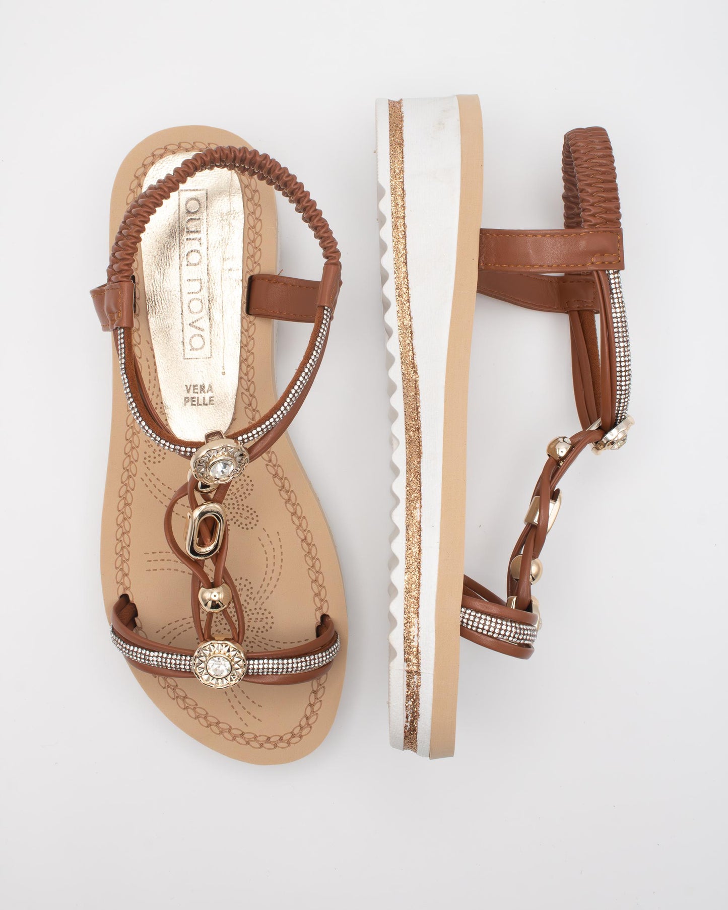 SANDALO ZEPPA GIOIELLO CAMEL 