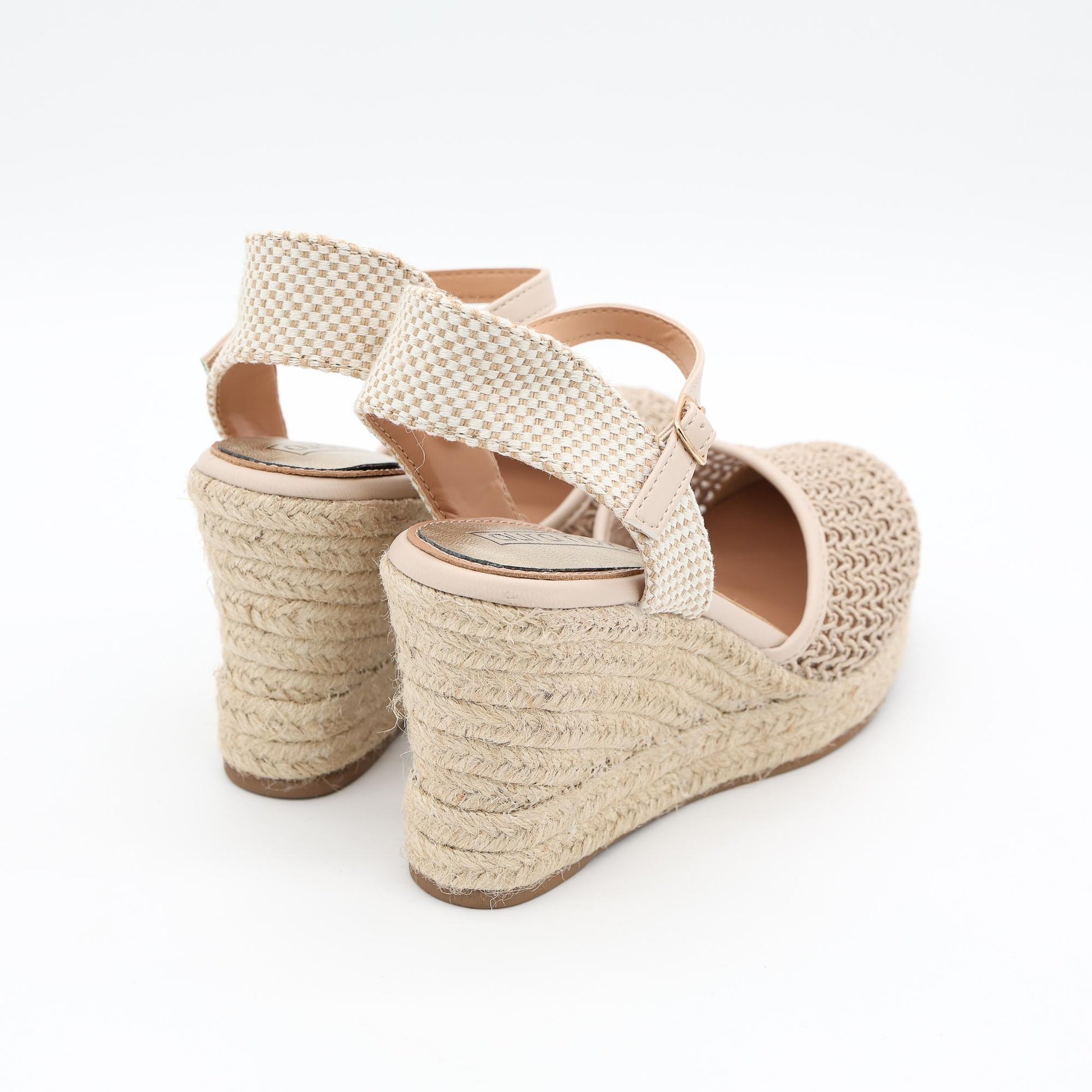 SANDALO CORDA ZEPPA IN RETE BEIGE 