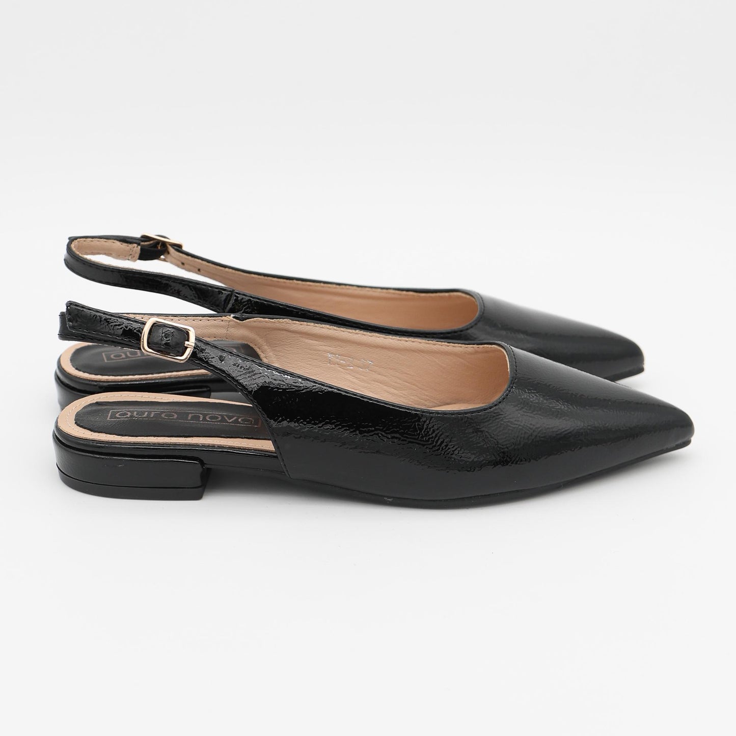 SLINGBACK FLAT NERO 