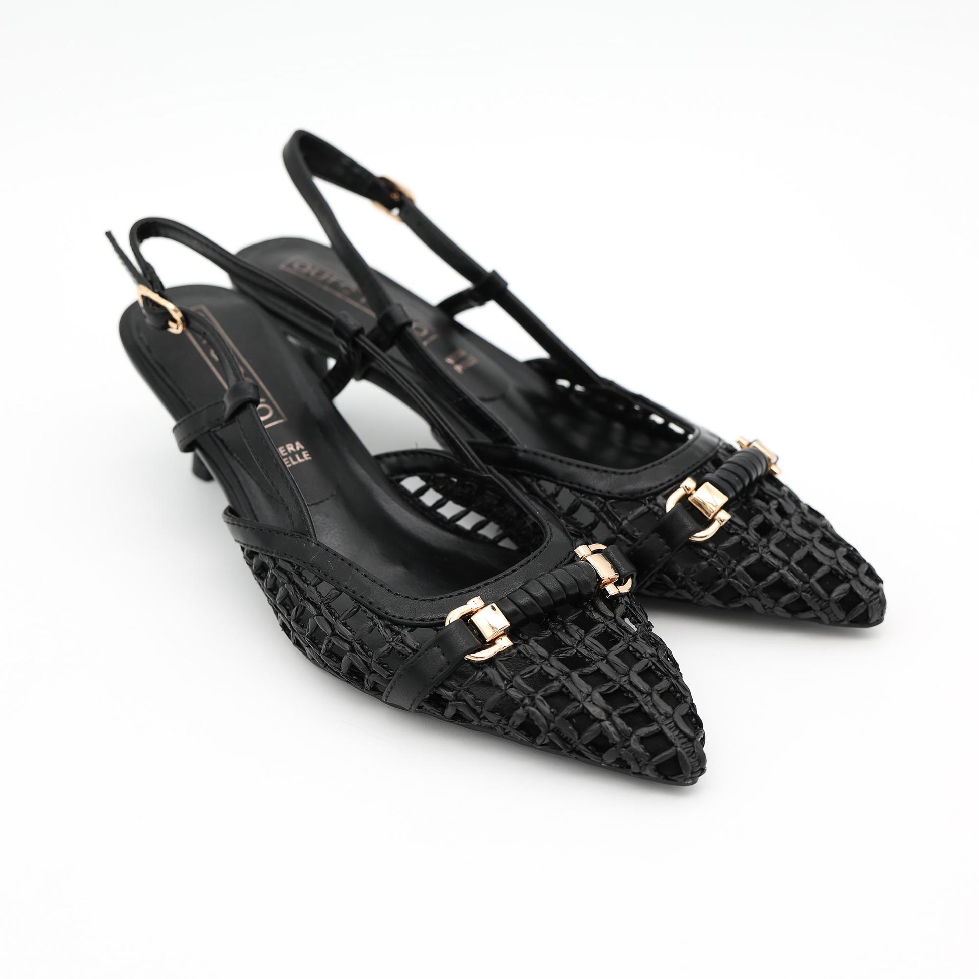SLINGBACK RETE MORSETTO NERO 