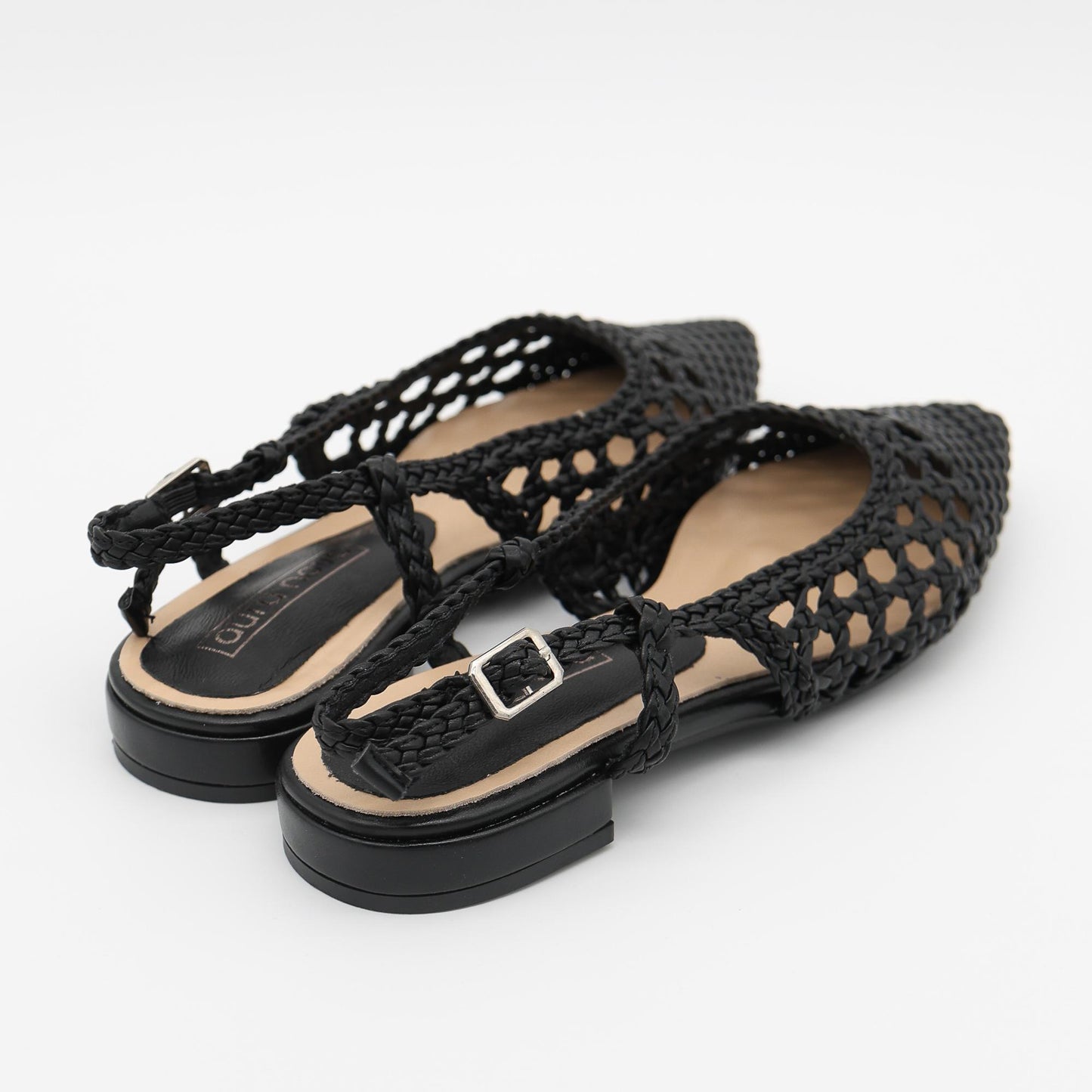 SLINGBACK INTRECCIATA NERO 