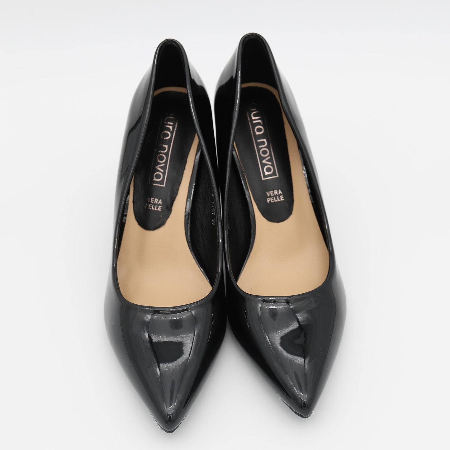 DECOLLETE TACCO VERNICE NERO 
