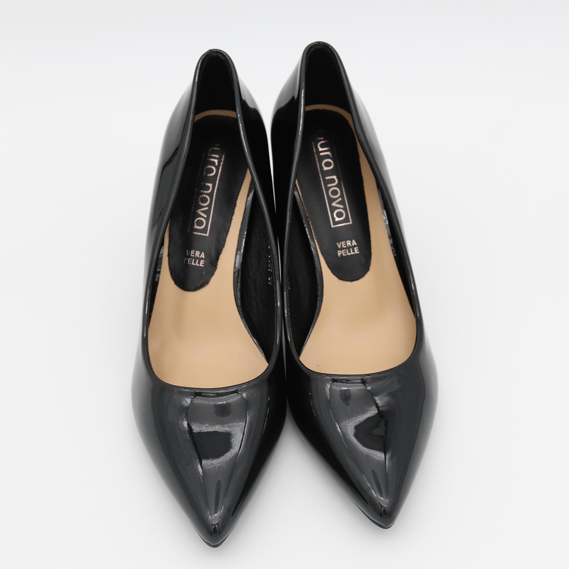 DECOLLETE TACCO VERNICE NERO 