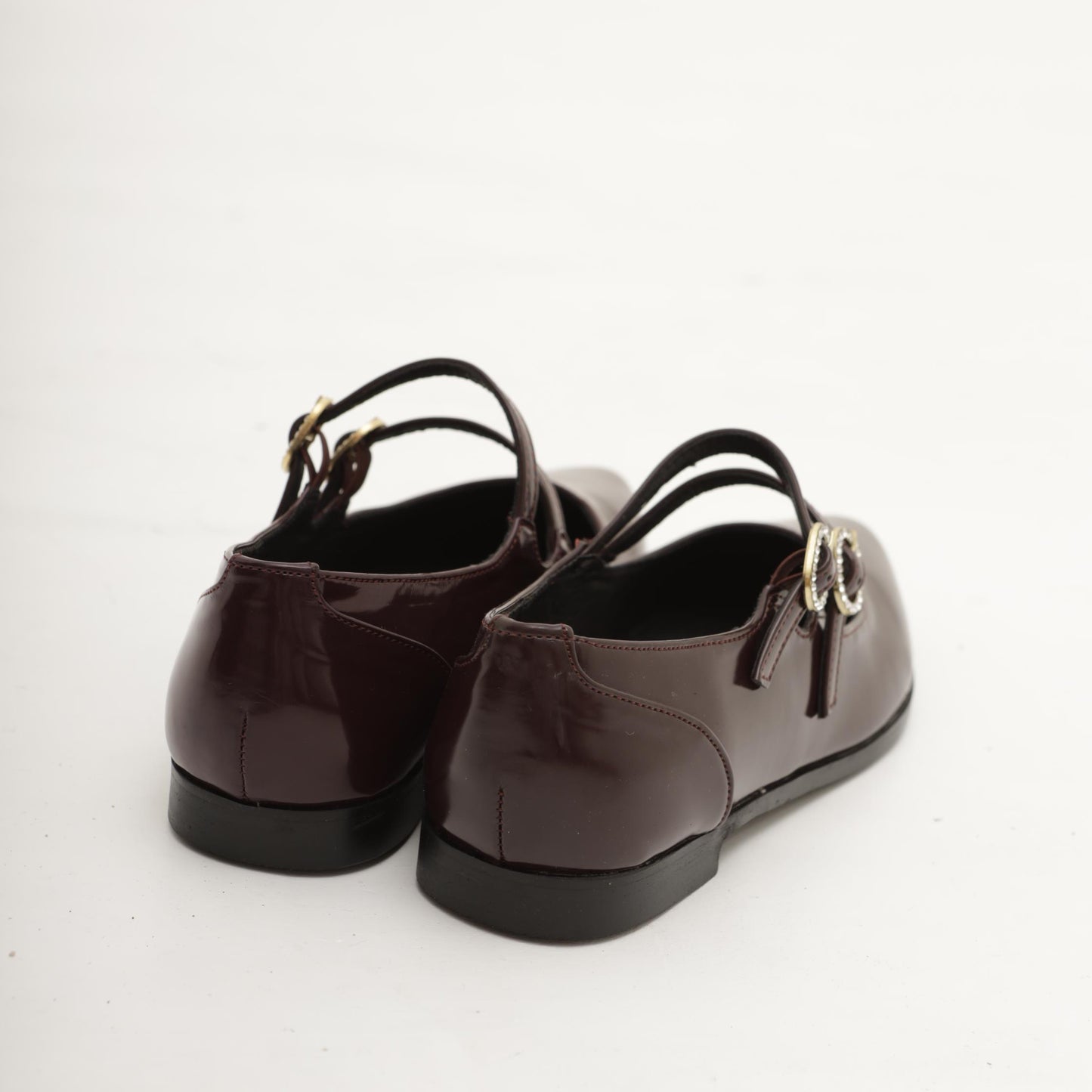 MARY JANE FLAT 2 CINTURINI BORDEAUX 
