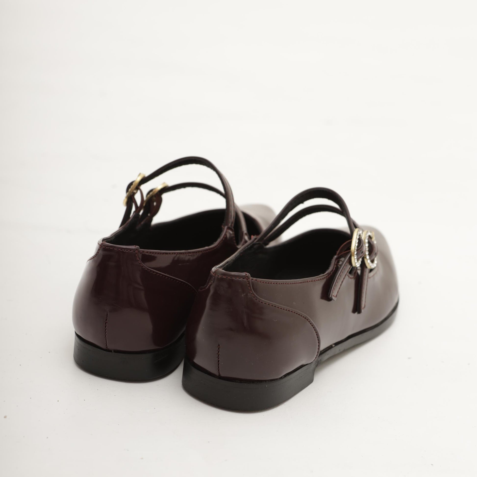 MARY JANE FLAT 2 CINTURINI BORDEAUX 