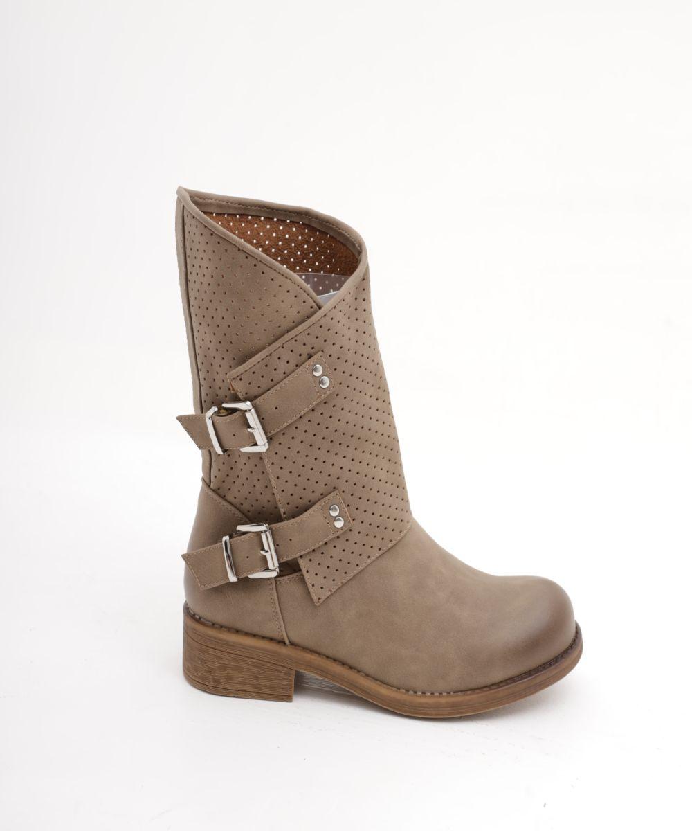 STIVALETTO FIBBIE TORTORA 