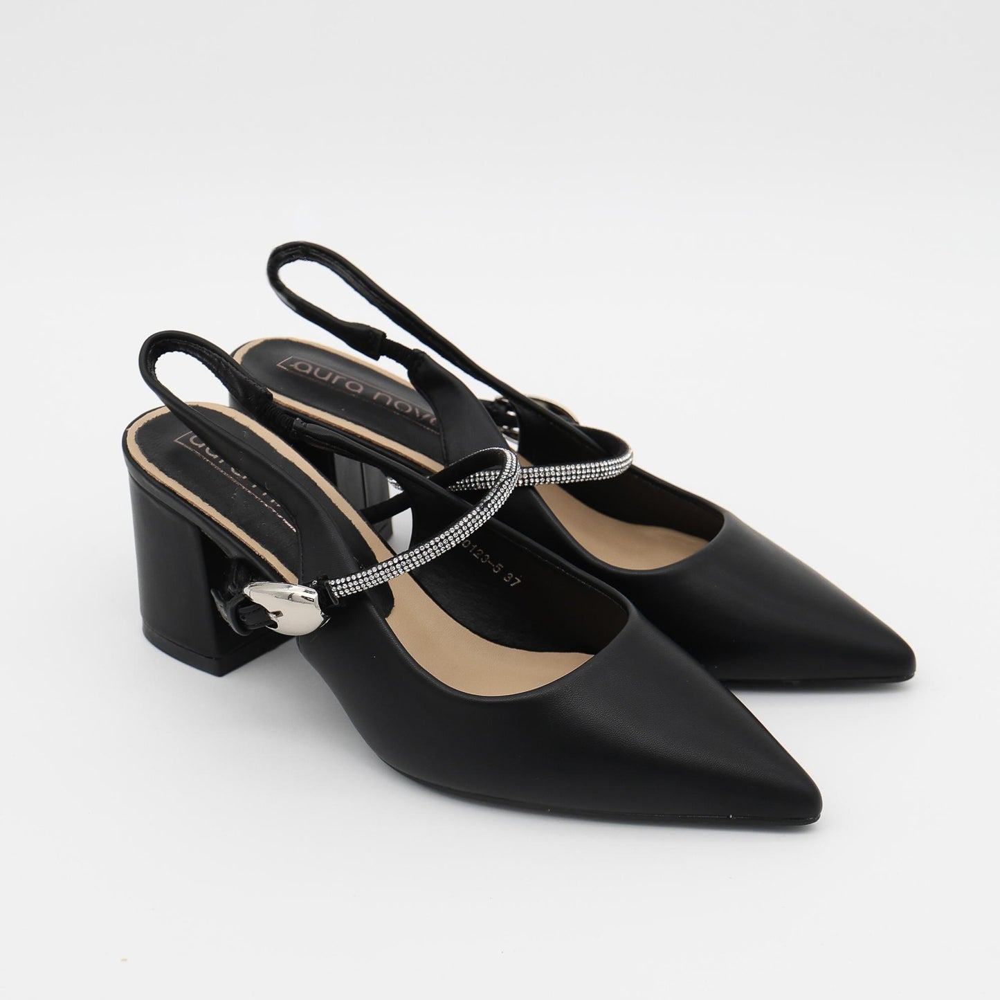 SLINGBACK BRILLANTINI NERO 