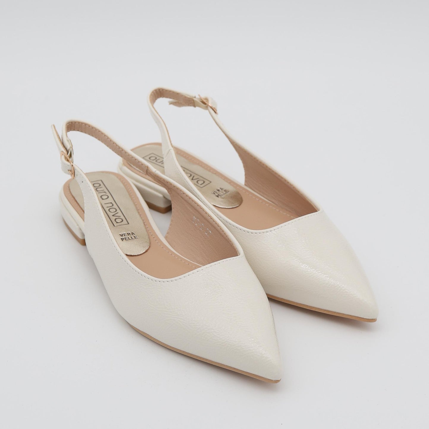 SLINGBACK FLAT BEIGE 