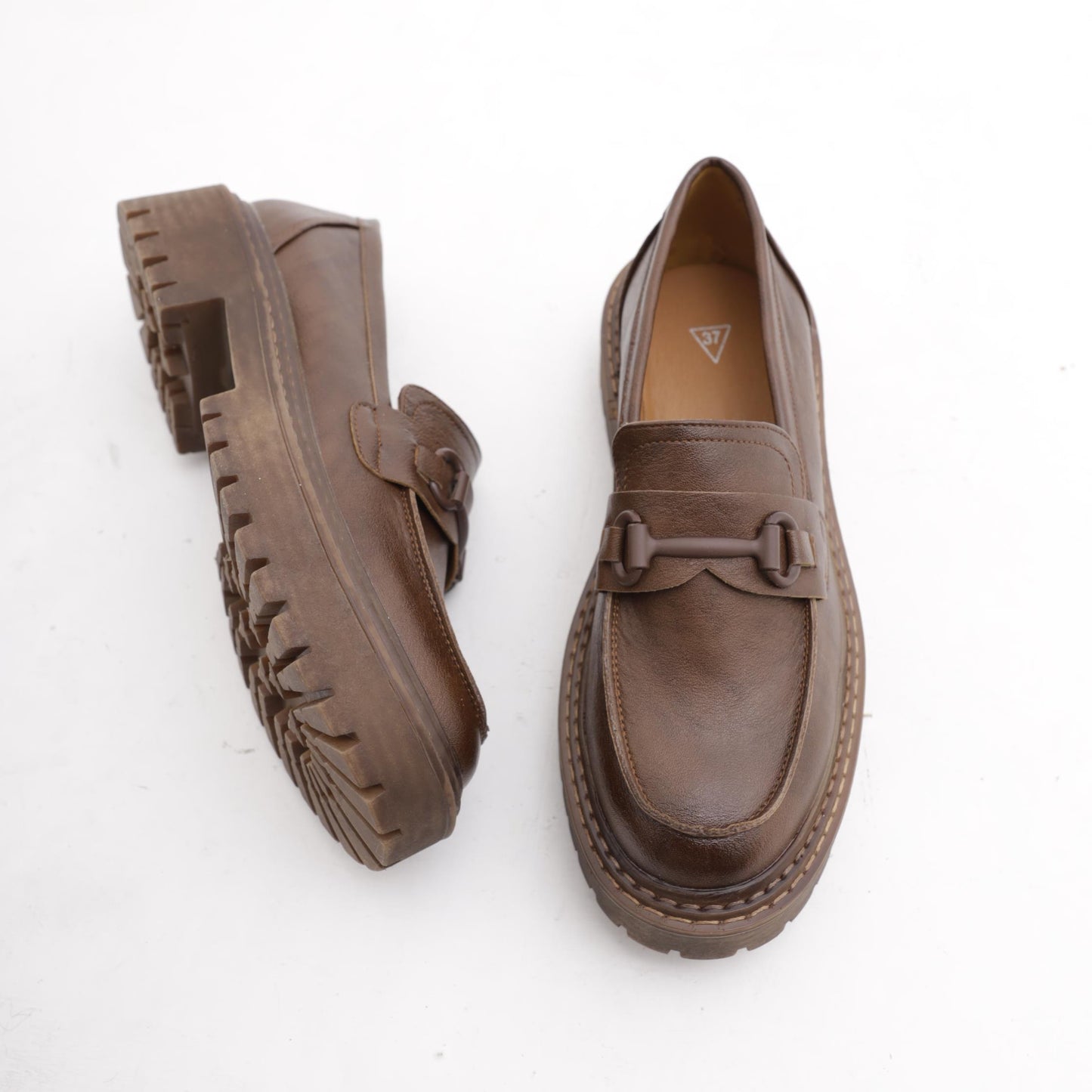 MOCASSINO DOPPIA CUCITURA MARRONE 