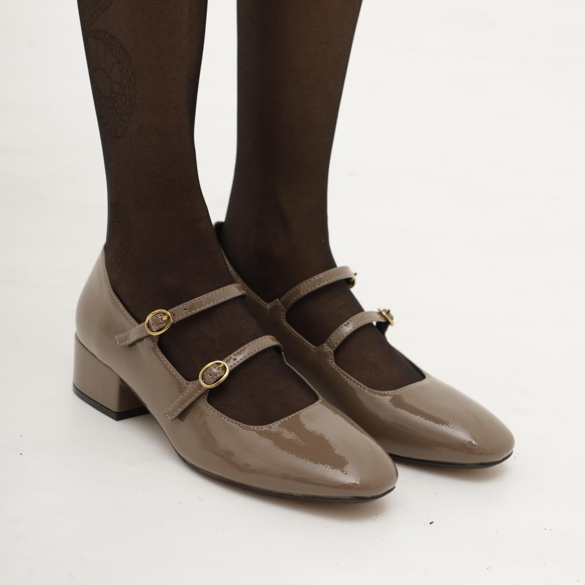 MARY JANE TACCO 2 CINTURINI TAUPE 