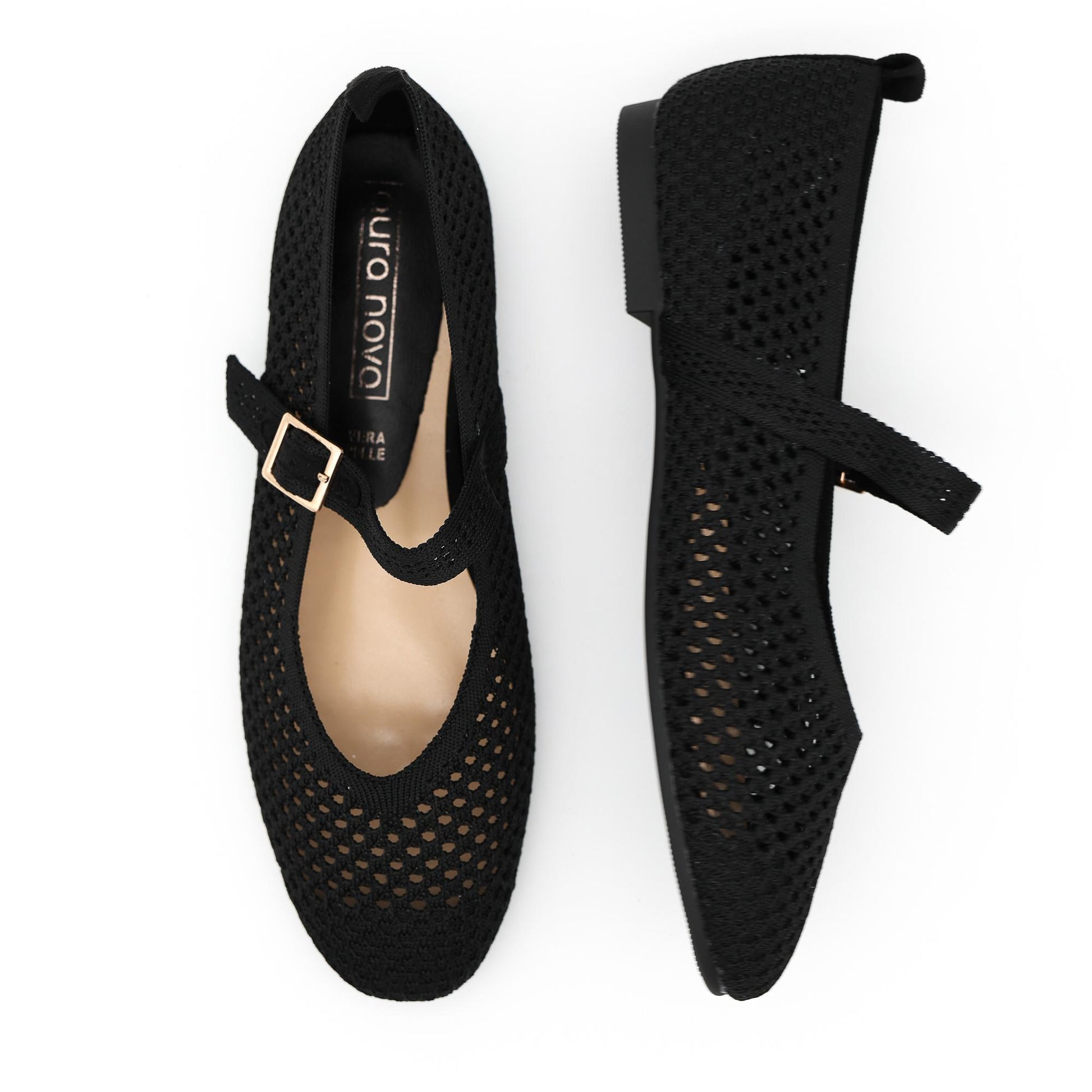 BALLERINA MAGLIA CINTURINO NERO 