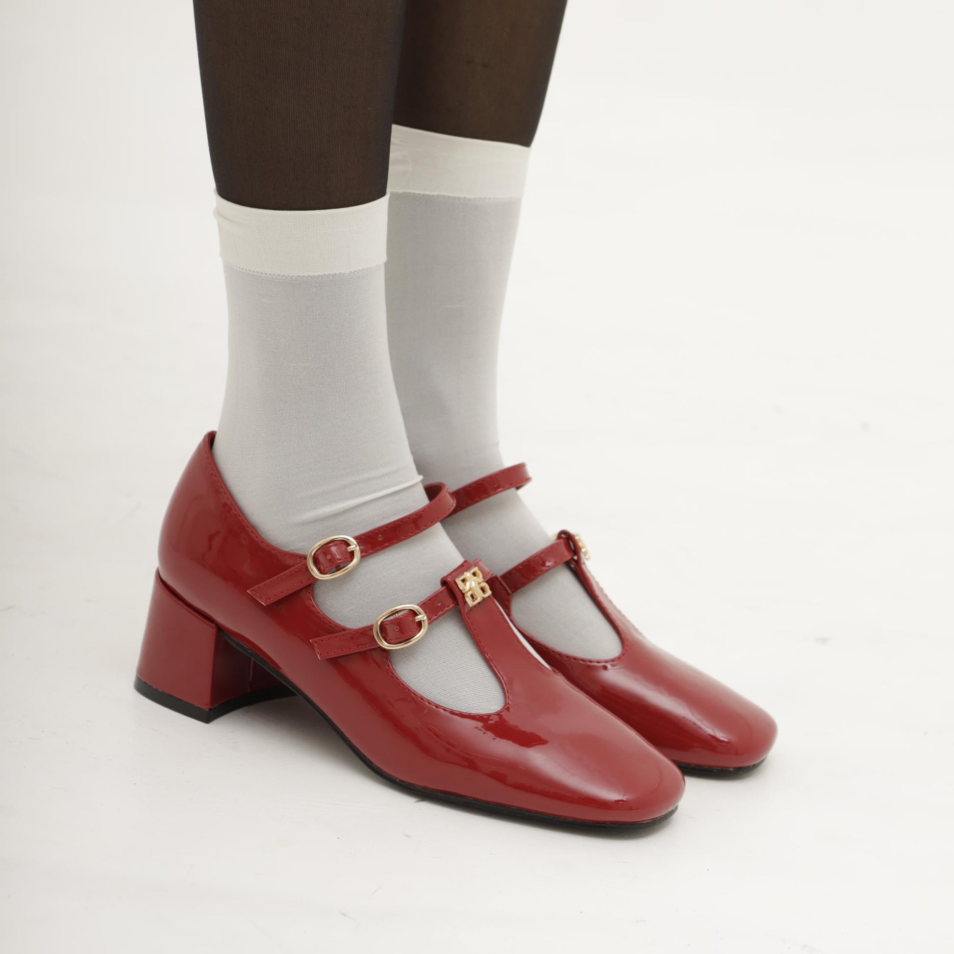 MARY JANE BABY 2 CINTURINI BORDEAUX 