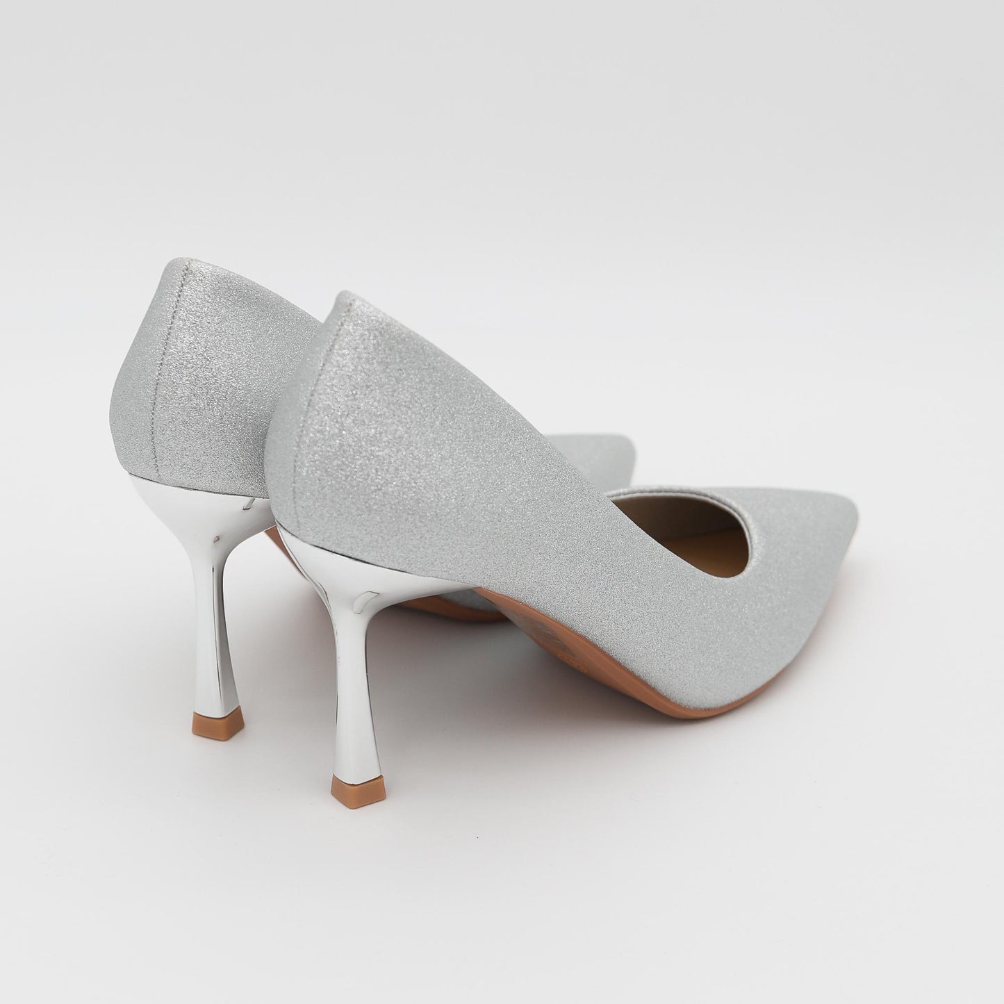DECOLLETE GLITTER ARGENTO 
