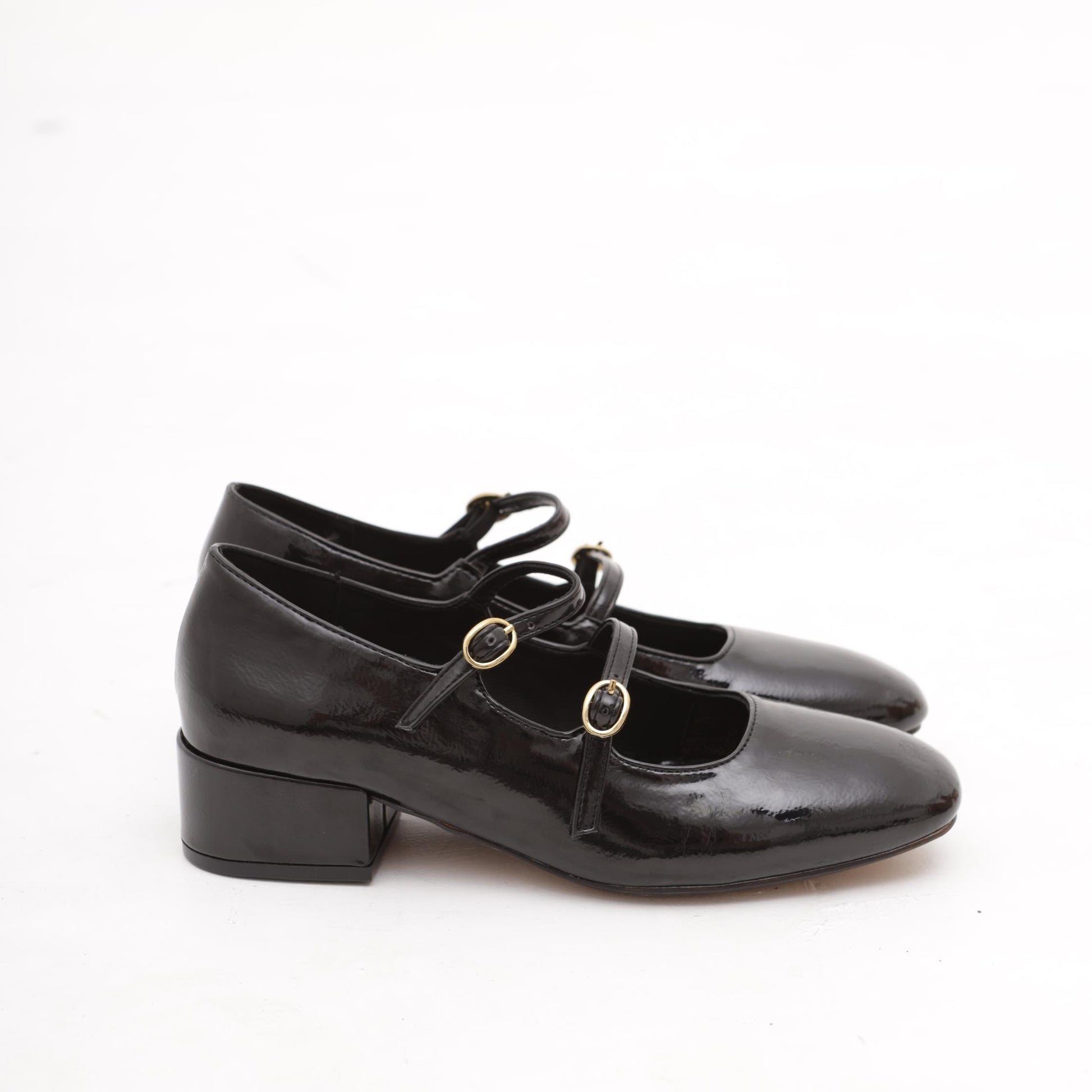 MARY JANE TACCO 2 CINTURINI NERO 