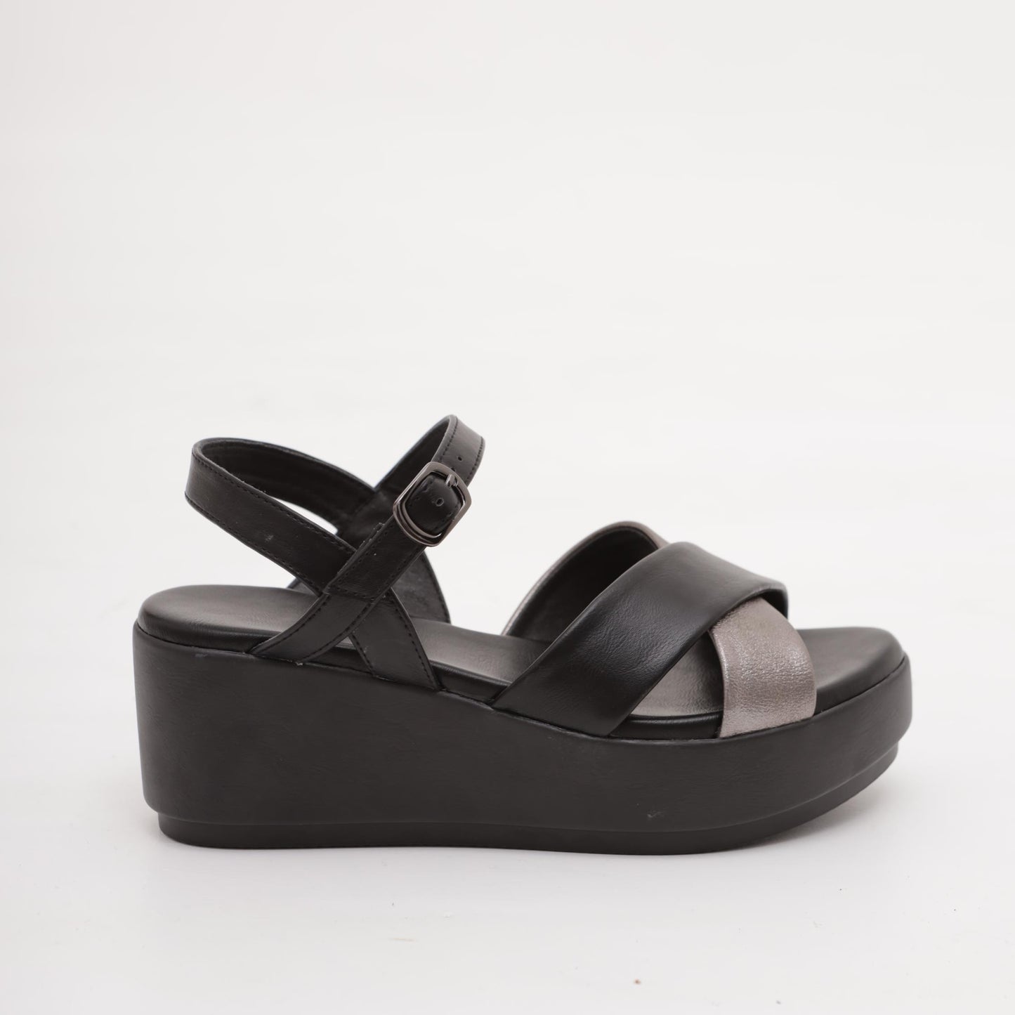 SANDALO ZEPPA INCROCIO NERO 