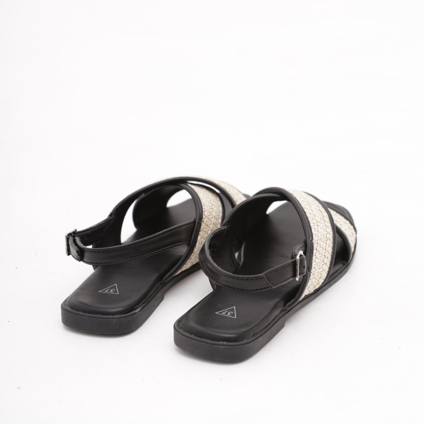 SANDALO FLAT INCROCIATO NERO 