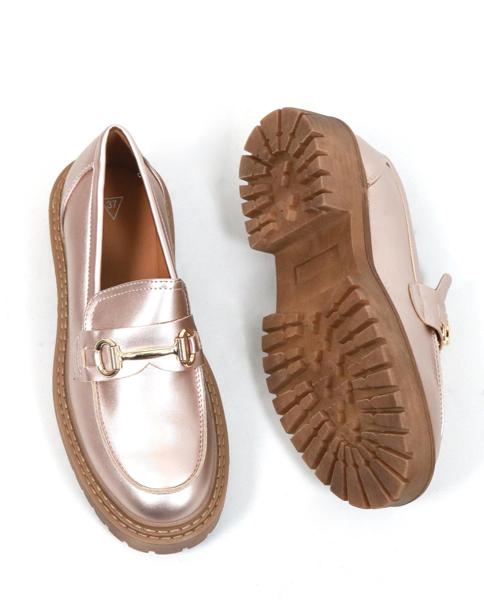 MOCASSINO DOPPIA CUCITURA ORO ROSA 