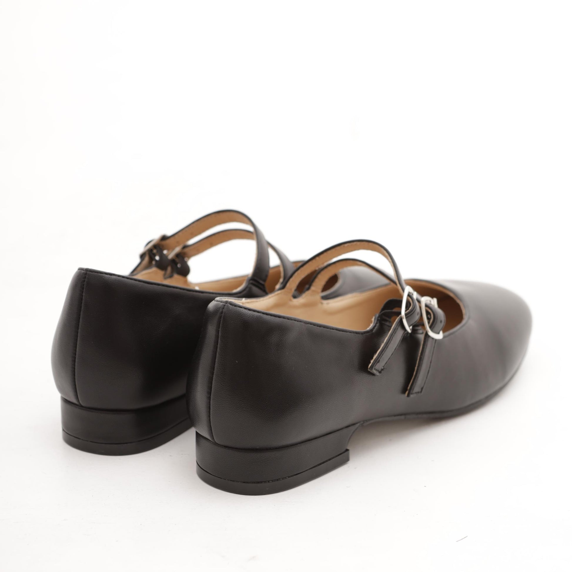 MARY JANE FLAT 2 CINTURINI NERO 