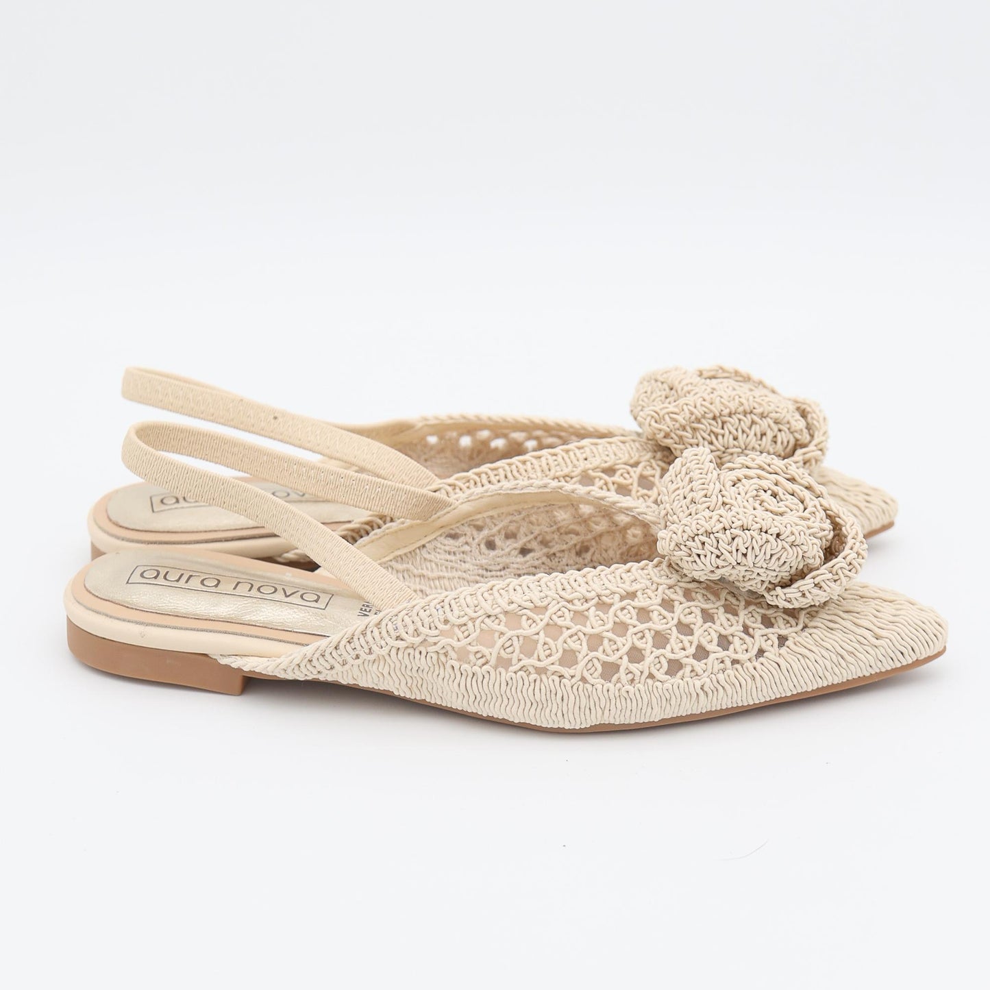SLINGBACK CROCHET FIORE PANNA 