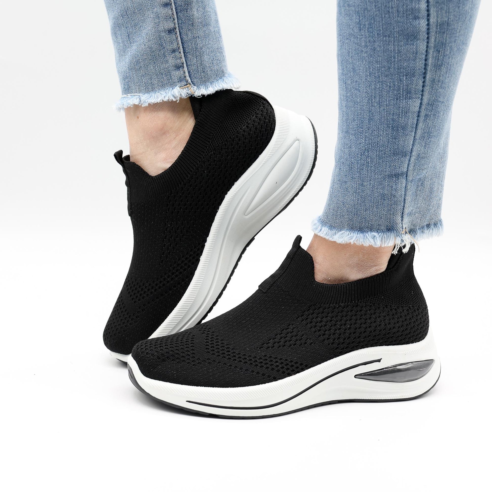 SNEAKERS SLIP-IN MESH NERO 