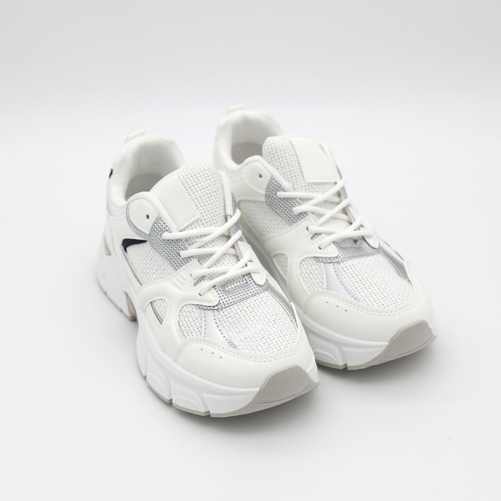 SNEAKERS TRACK JACQUARD BIANCO 