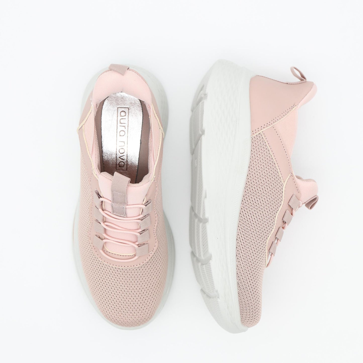 SNEAKERS MESH ELASTICI PINK 