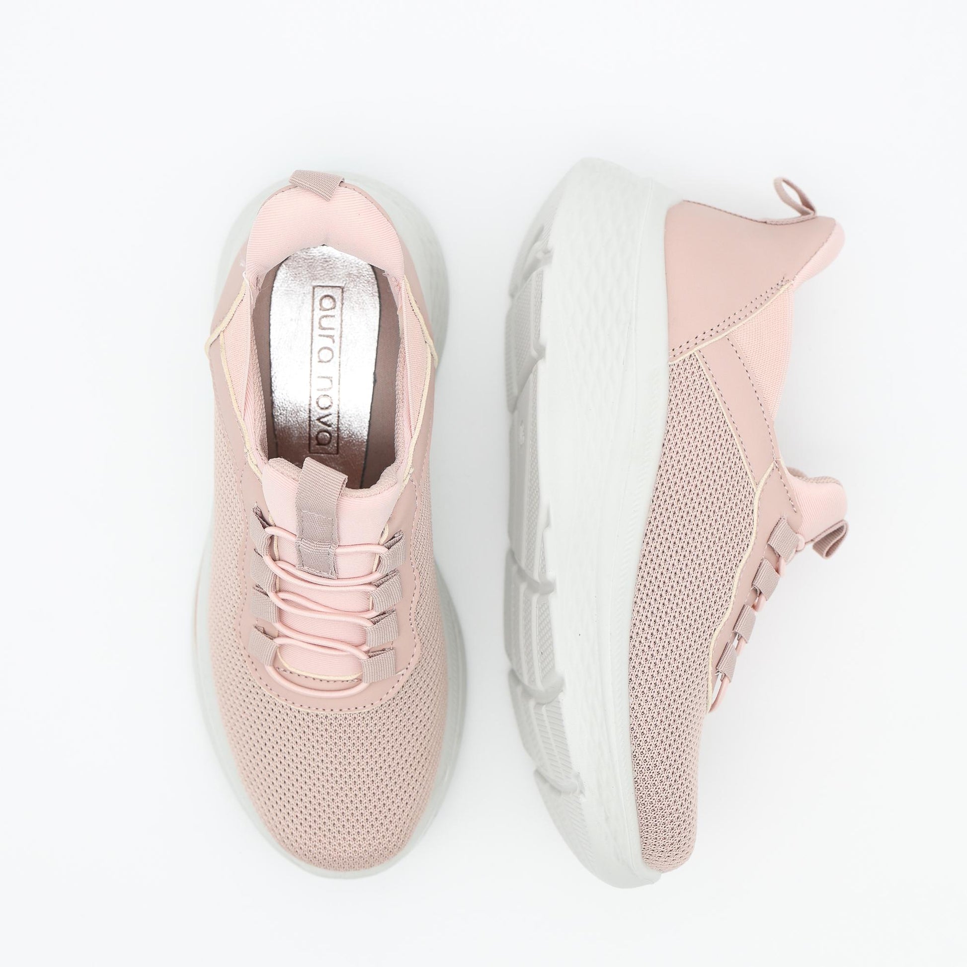 SNEAKERS MESH ELASTICI PINK 