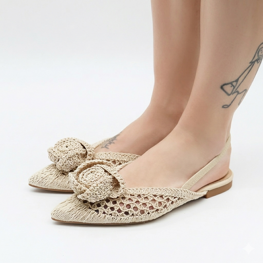 SLINGBACK CROCHET FIORE PANNA