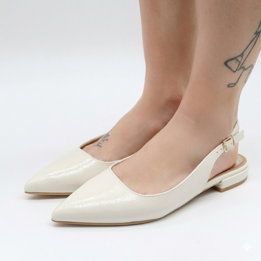 SLINGBACK FLAT BEIGE