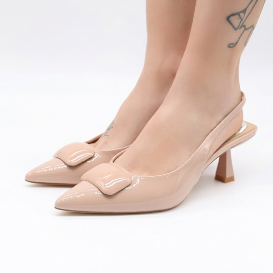 SLINGBACK SQUARE NUDE